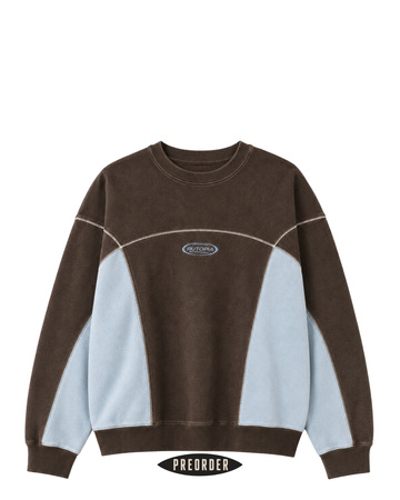 Espresso / Powder Blue Panel Crew