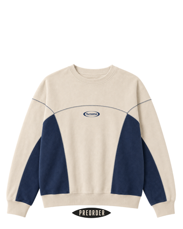 Bone / Navy Panel Crew