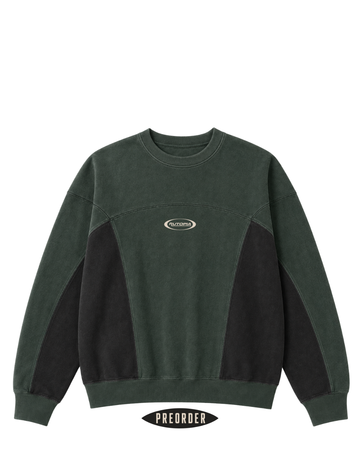 Forest Green / Charcoal Panel Crew