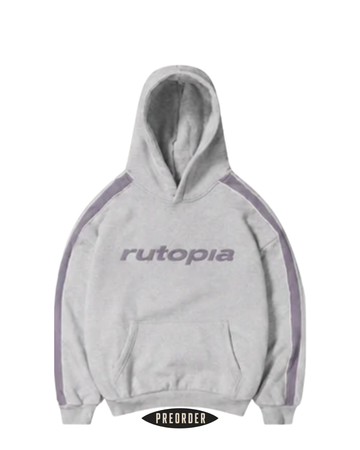 Lavender / Grey Piping Hoodie