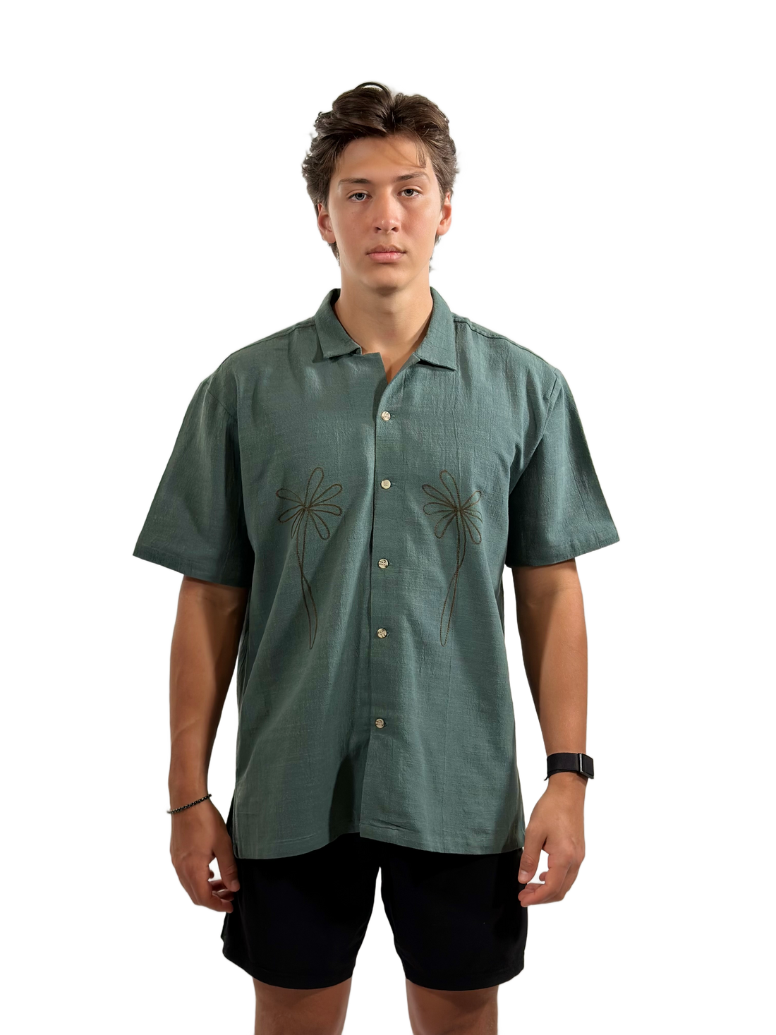 Emerald Draw Button Down